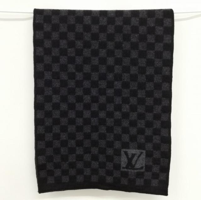 ルイ・ヴィトンエシャルプ プティ ダミエマフラーブラックグレー 402330 楽天市場】LOUIS VUITTON(ルイヴィトン) エシャルププティダミエ