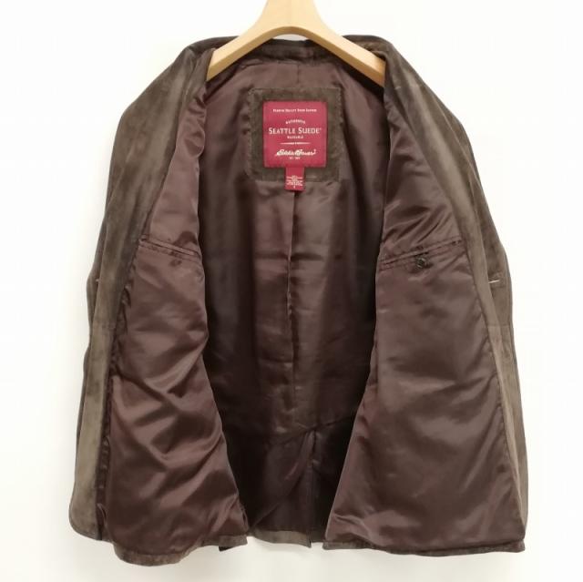 メープル ピッグスエードレザージャケット 中古】エディーバウアー