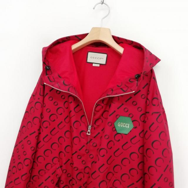 中古】グッチ GUCCI 676497 22SS 100周年 ロゴ ナイロン フーデット