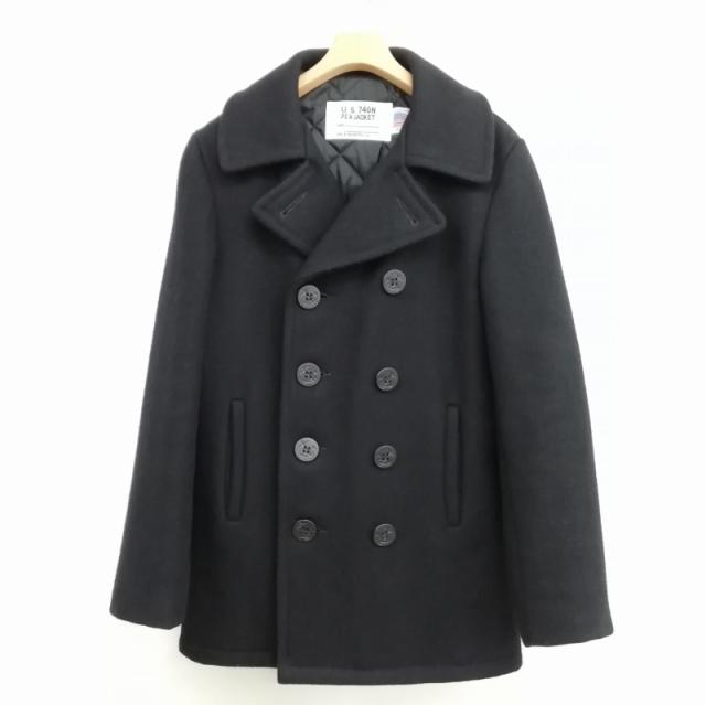 SCHOTT U.S. 740N Peajacket M 黒 ショット SCHOTT U.S.740N PEA JACKET Pコート メルトン 42 黒