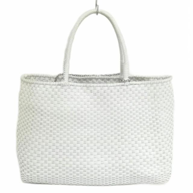 【中古】アンテプリマ ANTEPRIMA イントレッチオ 編み込み ワイヤー トートバッグ インナーバッグ付 ホワイト系