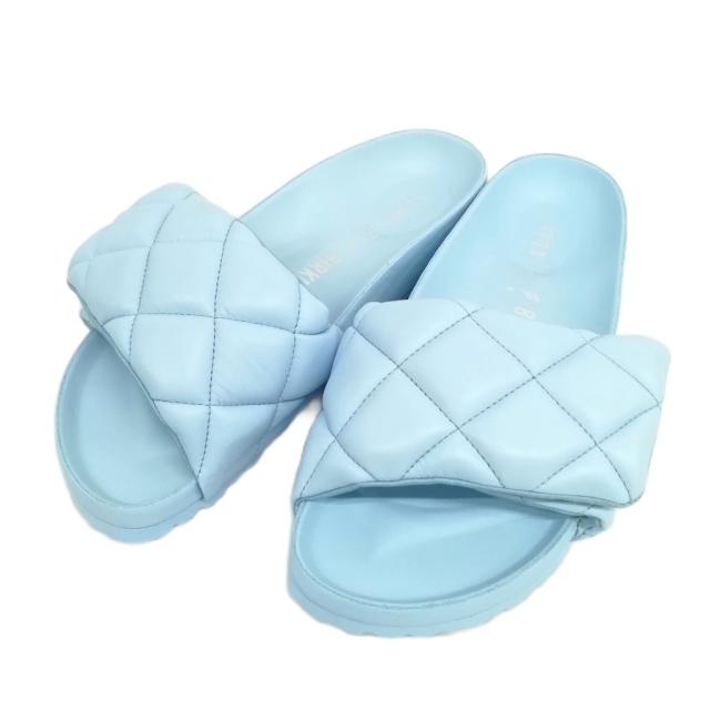 【中古】ビルケンシュトック BIRKENSTOCK 1774 SYLT シルト パテッド サンダル 37 240 ブルー レディース