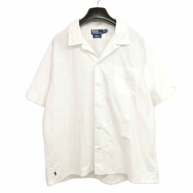 【中古】ポロ バイ ラルフローレン ロンハーマン別注 オックスフォード オープンカラー シャツ 半袖 XXL ホワイト
