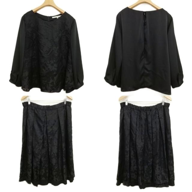 【中古】自由区 20SS フラワー ジャガード フォーマル セットアップ ブラウス スカート 美品 46/50 大きいサイズ 中古】自由区 20SS フラワー ジャガード フォーマル セットアップ