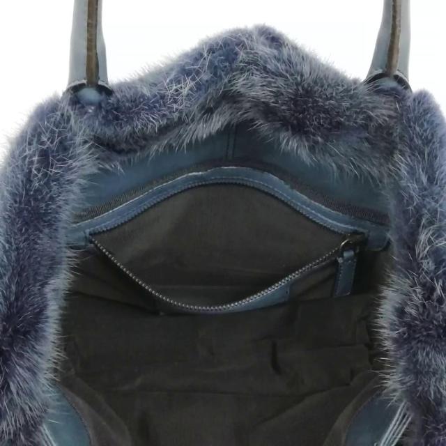 【中古】ファロルニ FALORNI F1527 ミンクファー トートバッグ ハンドバッグ ブルーグレー系 レディース 中古】ファロルニ FALORNI F1527 ミンクファー トートバッグ