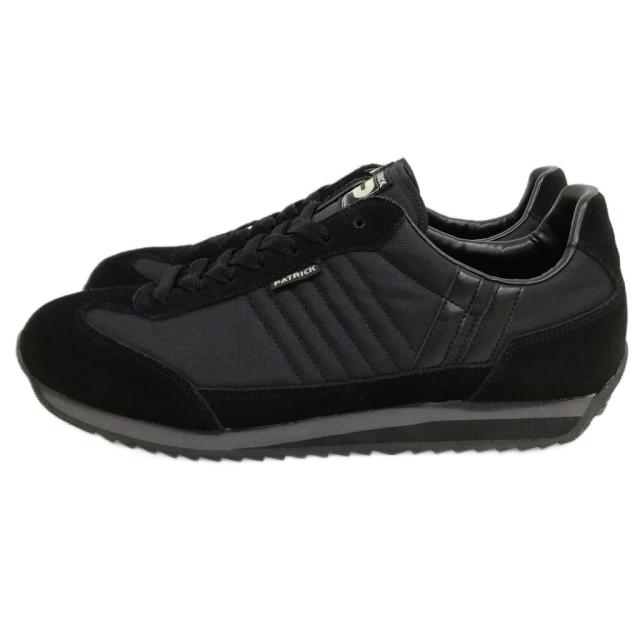 【中古】パトリック PATRICK 94601 MARATHON SPACE マラソン ローカット スニーカー 美品 45 ブラック メンズ