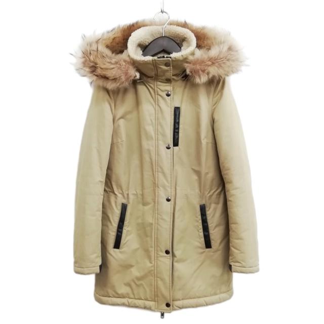 【中古】Mackage マッカージュ 裏ボア ミリタリー フーデット コート ジャケット M ベージュ レディース