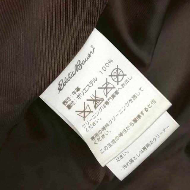 【中古】エディーバウアー EDDIE BAUER 13AW レザー ライダース ジャケット XS ダークブラウン メンズ_5