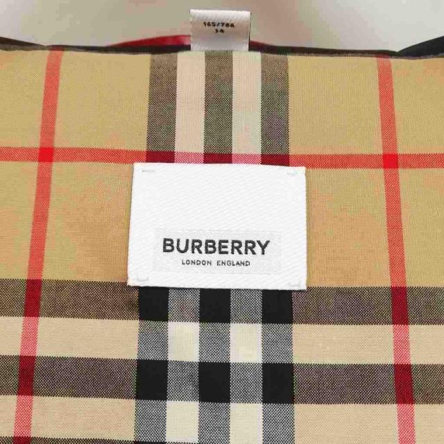 【中古】バーバリー BURBERRY Cramond ロゴ プリント コーティング フーデッド コート 36 レッド レディース_5