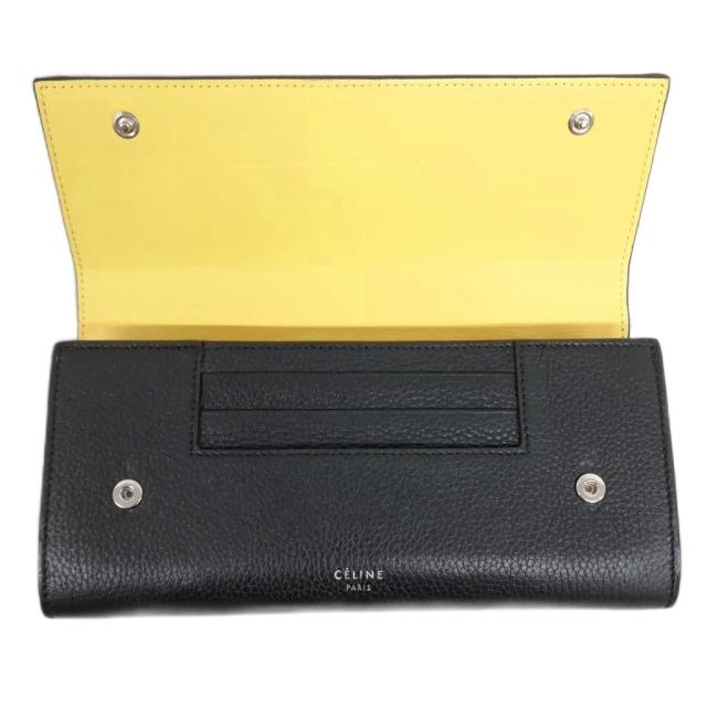 中古】セリーヌ CELINE ラージ フラップ マルチファンクション 長財布