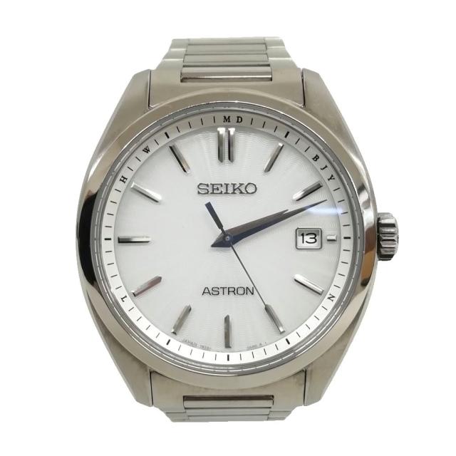 【中古】セイコー SEIKO 7B72-0AD0 ASTRON アストロン オリジン 電波ソーラー 腕時計 チタン ホワイト文字盤 メンズ