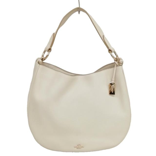 【中古】コーチ COACH 36026 ノマド ホーボー グラブタン レザー ハンドバッグ ショルダーバッグ 2WAY ホワイト系