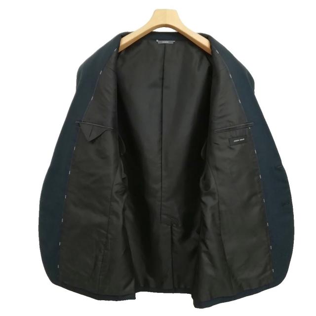 【中古】ジョセフ JOSEPH 2017 ジャガード シングル 2B スーツ セットアップ ジャケット スラックス 50 ネイビー_4