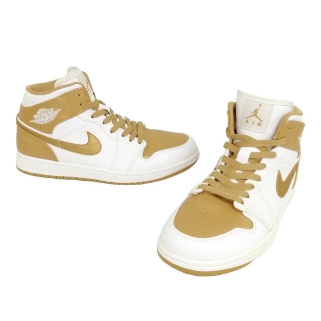 【中古】ナイキ NIKE 364770-130 AIR JORDAN 1 PHAT White Metallic Gold エア ジョーダン スニーカー 27cm