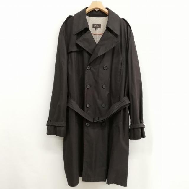 【中古】コールハーン COLE HAAN トレンチコート ロングコート L ダークブラウン系 メンズ