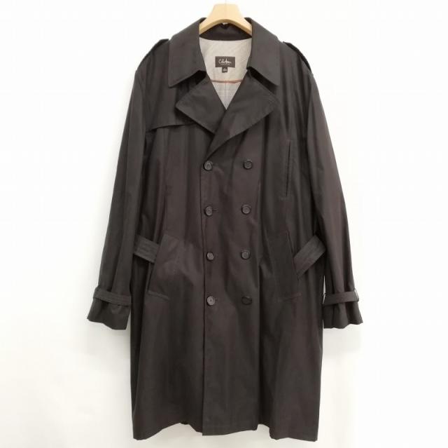 【中古】コールハーン COLE HAAN トレンチコート ロングコート L ダークブラウン系 メンズ_2