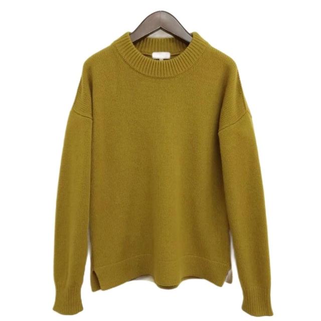 【中古】マーガレットハウエル MARGARET HOWELL 22AW ウール カシミヤ ニット セーター プルオーバー M オリーブ系