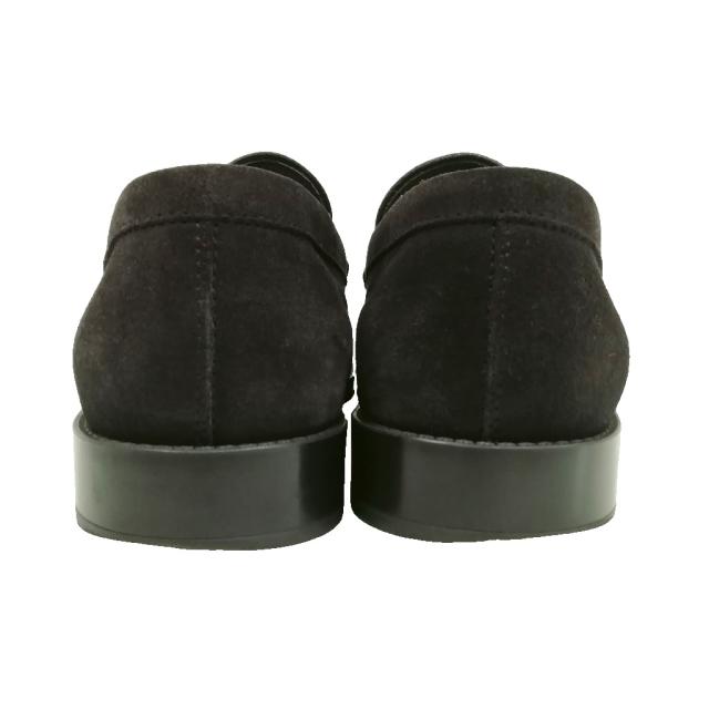 【中古】トッズ TOD'S コイン ペニー ローファー スリッポン レザー シューズ スウェード 7 ブラック系 メンズ_5