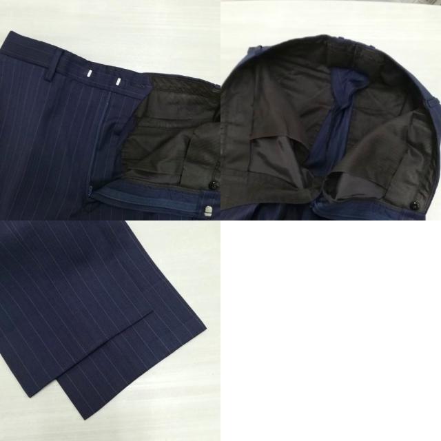 【中古】ポールスミス PAUL SMITH ゼニア生地 ストライプ シングル 2B スーツ セットアップ M ネイビー_8