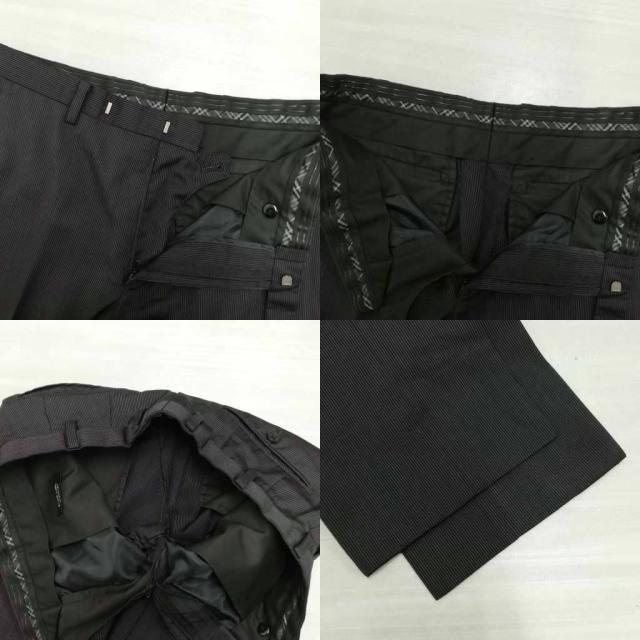 【中古】バーバリーブラックレーベル ストライプ シングル 2B スーツ セットアップ 38 ブラック系_8