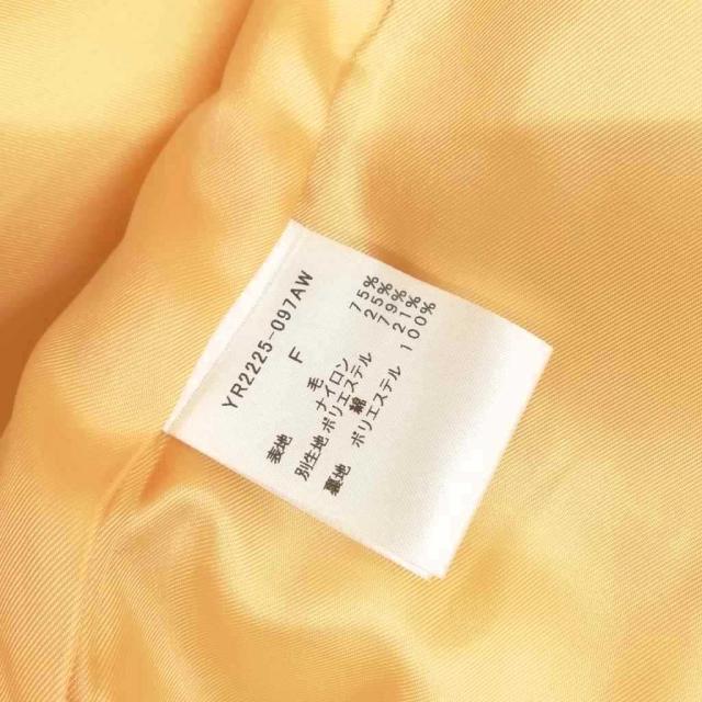 【中古】ヨリ yori YR2225-097AW 22AW ウール ノーカラー コート 美品 FREE アイボリー系 レディース_4