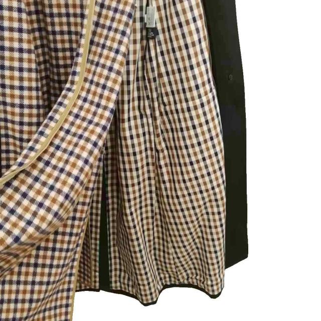【中古】アクアスキュータム AQUASCUTUM イングランド 英国製 ステンカラー トレンチコート 美品 8 R ブラック_4