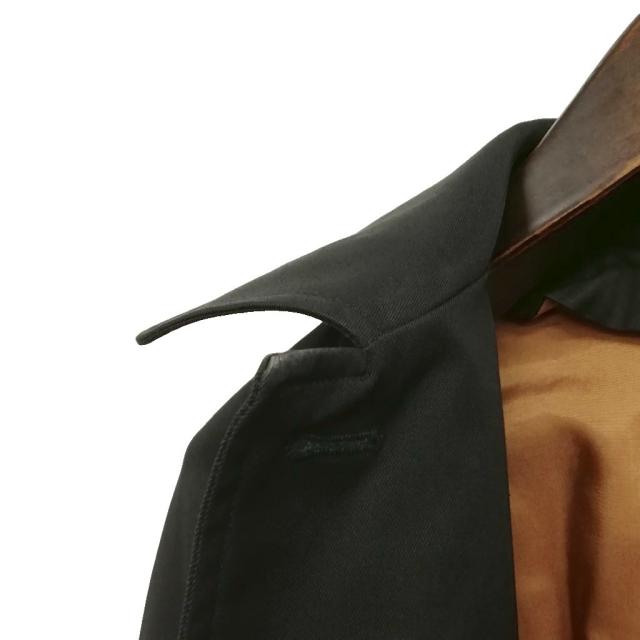 【中古】アクアスキュータム AQUASCUTUM イングランド 英国製 ステンカラー トレンチコート 美品 8 R ブラック_5