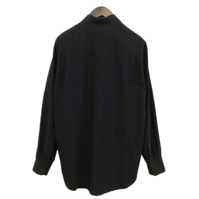 【中古】イッセイミヤケ ISSEY MIYAKE ME63FJ052 縮絨加工 コットン シャツ 2 ブラック メンズ_2