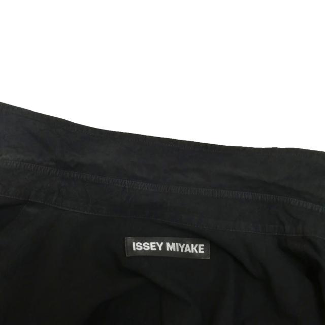 【中古】イッセイミヤケ ISSEY MIYAKE ME63FJ052 縮絨加工 コットン シャツ 2 ブラック メンズ_3