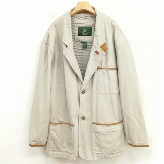 【中古】ORVIS オービス 90s ヴィンテージ ダック地 フィッシング ジャケット L サンド系 メンズ