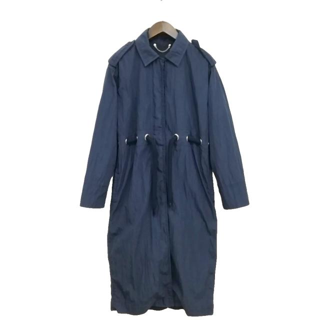 【中古】ディーゼル DIESEL コットン ナイロン スプリング コート XXS ネイビー レディース