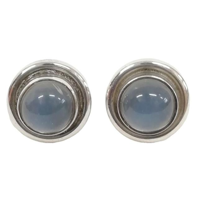 【中古】ジョージジェンセン GEORG JENSEN 8 ムーンストーン スタッド ピアス 925 シルバー レディース