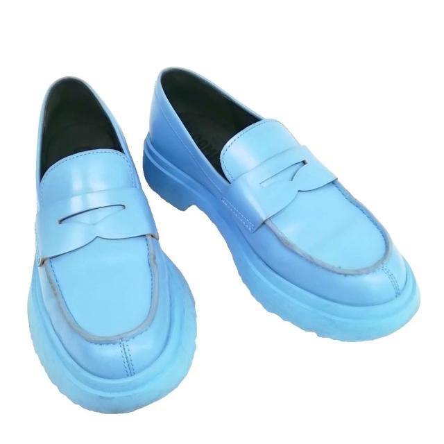 【中古】カンペール CAMPER K201116-013 WALDEN ウォールデン ローファー スリッポン 38 ブルー レディース_1