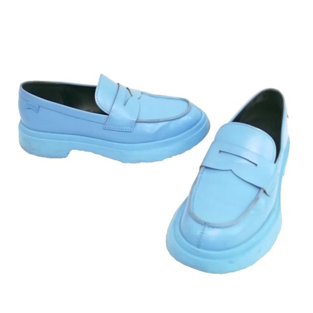 【中古】カンペール CAMPER K201116-013 WALDEN ウォールデン ローファー スリッポン 38 ブルー レディース_2