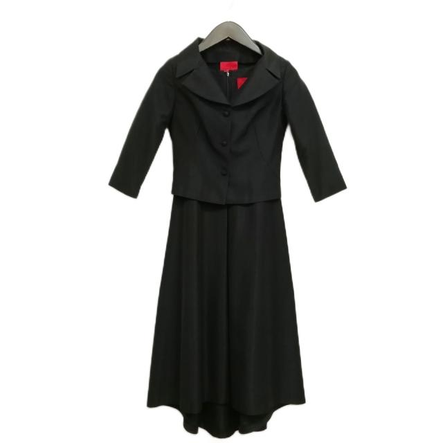 【中古】シビラ SYBILLA フォーマル アンサンブル セットアップ ワンピース ジャケット SS ブラック レディース