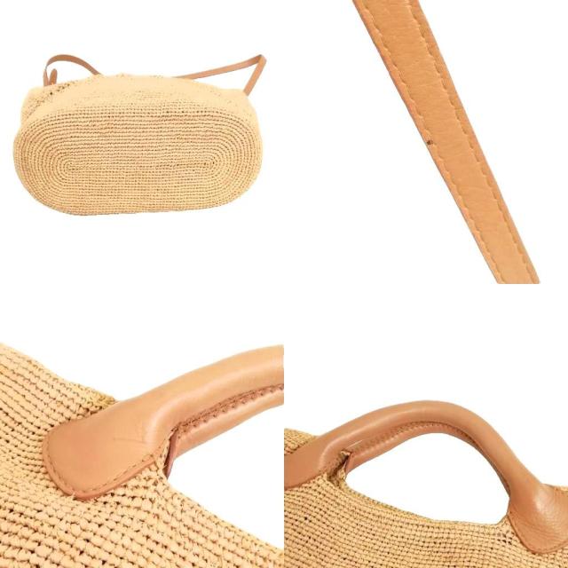 【中古】ヘレンカミンスキー HELEN KAMINSKI 2way ラフィアバッグ トートバッグ ショルダーバッグ ベージュ系