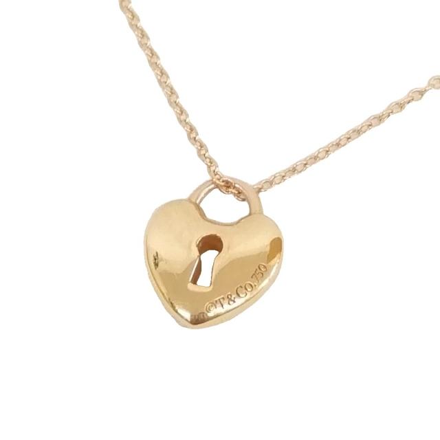 【中古】ティファニー TIFFANY & CO. ハートロック ペンダント ネックレス 750 K18 ピンクゴールド