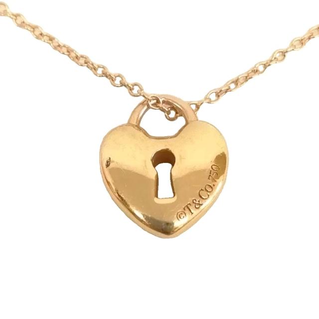 【中古】ティファニー TIFFANY &amp; CO. ハートロック ペンダント ネックレス 750 K18 ピンクゴールド_2