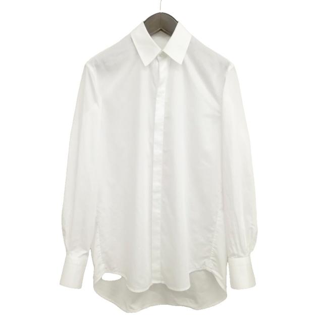 【中古】BOURRIENNE PARIS X ブリエンヌパリディス シャツ ブラウス 比翼 36 ホワイト レディース