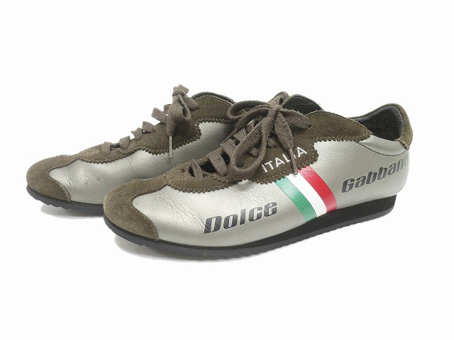 中古 ドルチェ ガッバーナ ドルガバ Dolce Gabbana ライン レザー スニーカー 24 5cm 6 1 2 メンズの通販はau Pay マーケット ブランド古着のベクトル