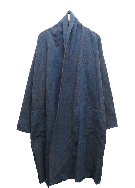 中古 ミタン Mittan ラオス コットン ロング シャツ ジャケット ガウン 藍 2 紺 ネイビー 0818 0090 メンズの通販はau Pay マーケット ブランド古着のベクトル
