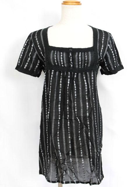 中古 Bear S Cadeau ブラウス ワンピース シースルー 刺 ひざ丈 半袖 38 ブラック 黒 Yt2 レディースの通販はau Pay マーケット ブランド古着のベクトル