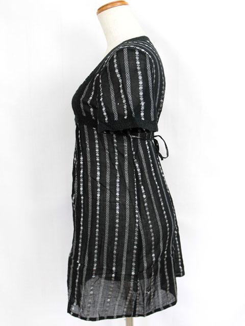 中古 Bear S Cadeau ブラウス ワンピース シースルー 刺 ひざ丈 半袖 38 ブラック 黒 Yt2 レディースの通販はau Pay マーケット ブランド古着のベクトル