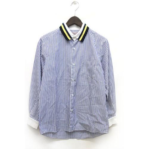 中古 ビームスハート Beams Heart シャツ 異素材 ストライプ 柄 長袖 S 青 ブルー Z メンズの通販はau Pay マーケット ブランド古着のベクトル