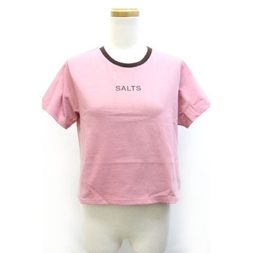 中古】未使用品 ソルツ SALTS Tシャツ カットソー 英字 ロゴ 半袖 M