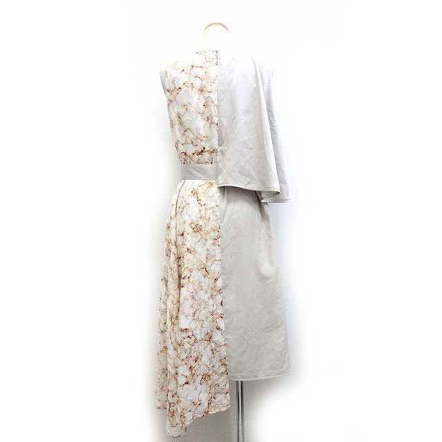 中古】リウ riu Asymmetry marble dress ワンピース アシンメトリー 柄