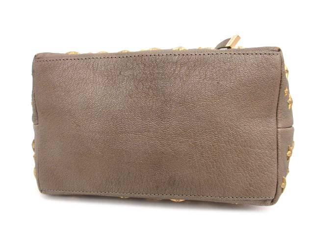 美品 ジミーチュウ レザー トートバッグ サシャ スタッズ スター ブラウン ジミーチュウ Jimmy choo スタッズ トートバッグ ブラウン サシャS