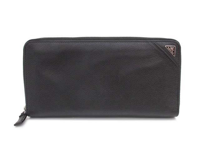中古】プラダ PRADA 2ML220 ラウンドファスナー オーガナイザー 長財布 