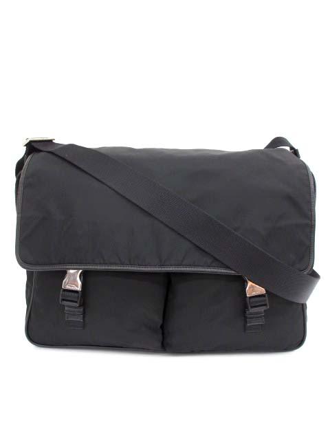 【中古】プラダ PRADA VS0255 ナイロン×レザー メッセンジャーバッグ ショルダーバッグ メンズ レディースの通販は