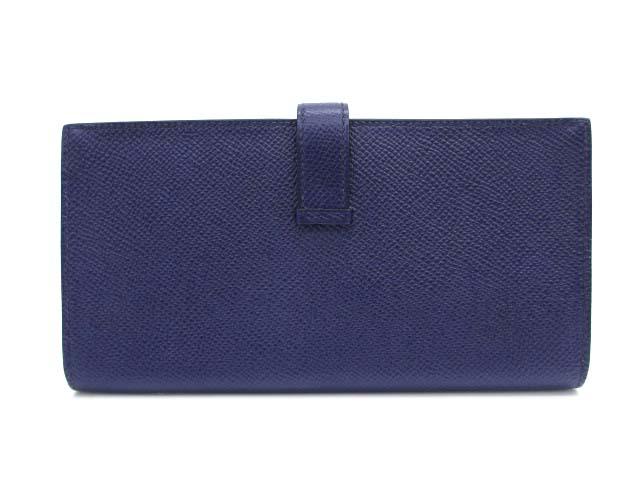 【中古】エルメス HERMES 073596CK ベアンスフレ ヴェルソ D刻 長財布 ブルーアンクル×ブルーゼリージュ エプソン レディース 中古】エルメス HERMES 073596CK ベアンスフレ ヴェルソ D刻 長財布